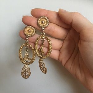 Vintage 60’s Gold Dangle Earrings